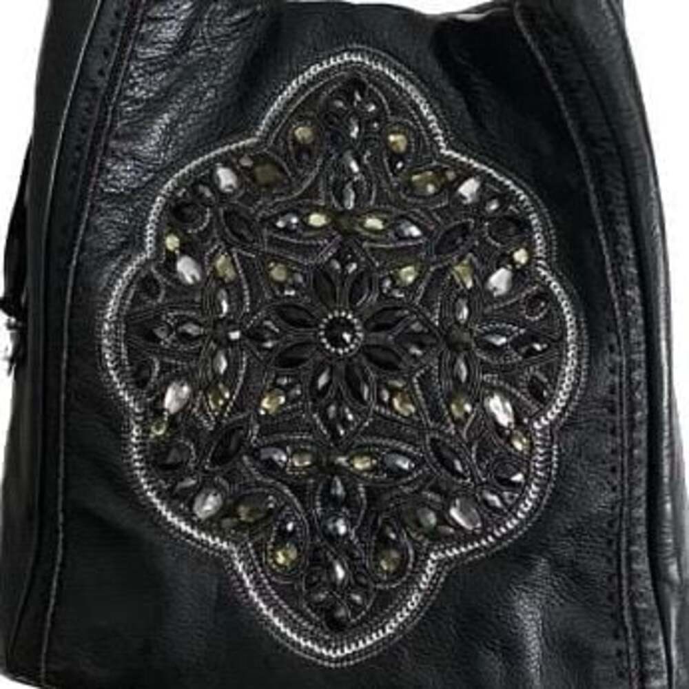 Brighton Black Anju Masterpiece Collection Jeweled Shoulder Bag